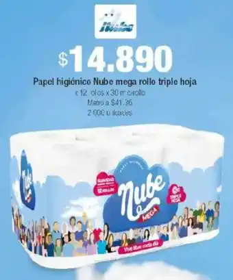 Jumbo Nube mega papel higiénico rollo triple hoja oferta