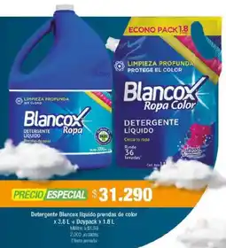 Jumbo Blancox detergente líquido prendas de color oferta