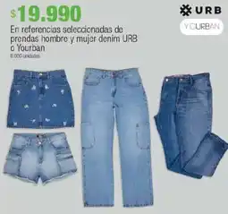 Jumbo En referencias seleccionadas de prendas hombre y mujer denim urb oferta