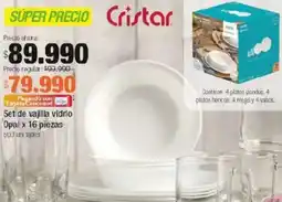 Jumbo Set de vajilla vidrio opal oferta