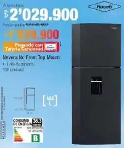 Jumbo Haceb nevera no frost top mount oferta