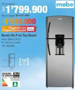 Jumbo Mabe nevera no frost top mount oferta