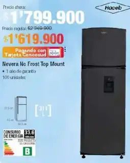 Jumbo Haceb nevera no frost top mount oferta