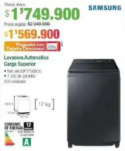 Jumbo Samsung lavadora automática carga superior oferta