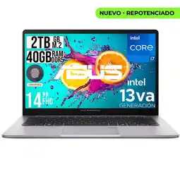 Falabella PORTATIL EXPERTBOOK INTEL CORE I7-13620H SSD 2TB RAM 40GB DDR5 LED 14 FHD oferta