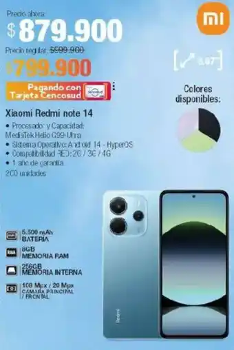 Jumbo Xiaomi redmi note 14 oferta