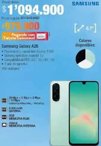 Jumbo Samsung galaxy A26 oferta