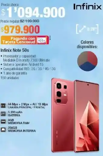 Jumbo Infinix Note 50s oferta