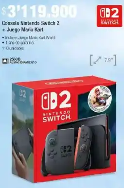 Jumbo Consola nintendo switch 2 + juego mario kart oferta
