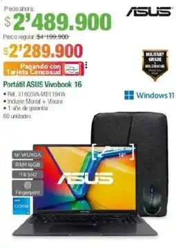Jumbo Asus portátil vivobook 16 oferta
