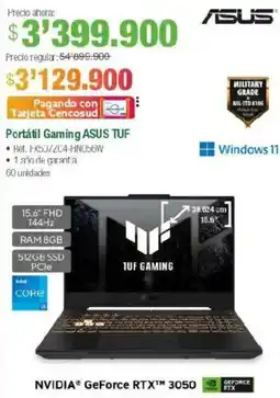 Jumbo Asus portátil gaming tuf oferta