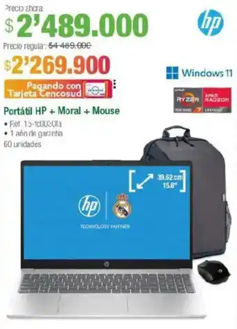 Jumbo HP portátil +moral + mouse oferta