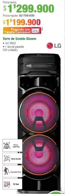 Jumbo LG Xboom torre de sonido oferta