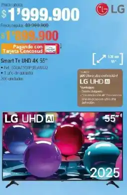 Jumbo LG smart tv uhd 4k 55" oferta