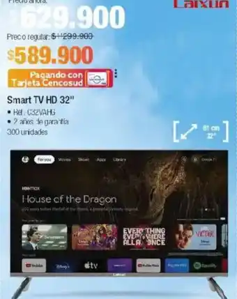 Jumbo Caixun smart tv hd 32" oferta