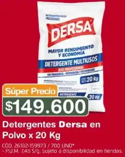 Makro Dersa detergentes en polvo oferta