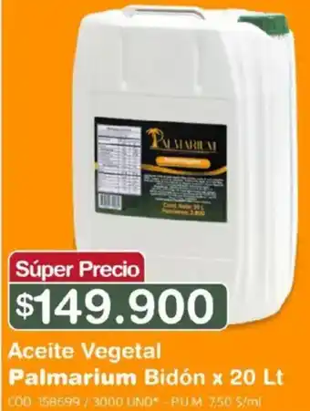 Makro Palmarium bidón aceite vegetal oferta