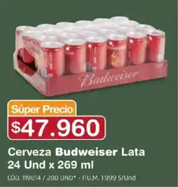 Makro Budweiser cerveza lata oferta