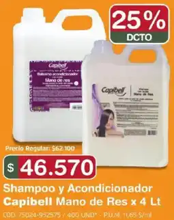 Makro Capibell mano de res shampoo y acondicionador oferta