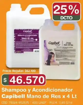 Makro Capibell mano de res shampoo y acondicionador oferta