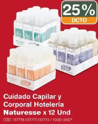 Makro Naturesse cuidado capilar y corporal hotelería oferta