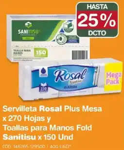 Makro Rosal plus mesa servilleta oferta