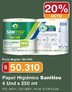 Makro Sanitisu papel higiénico oferta