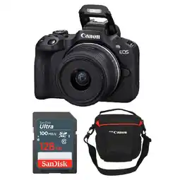 Falabella Cámara Eos R50 Kit 18-45mm + Memoria + Estuche 24,2 MP - Negro oferta