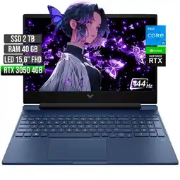 Falabella VICTUS INTEL CORE I5-12450H RTX 3050 4GB SSD 2TB RAM 40GB LED 15,6 FHD 144Hz oferta