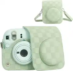 Falabella Estuche para Cámara Fujifilm Instax Mini 12 - Cuadros Verde oferta