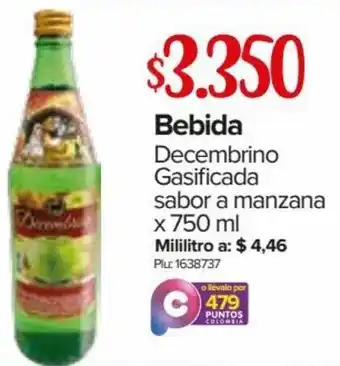 Super Inter Bebida Decembrino Gasificada Sabor a Manzana 750ml oferta