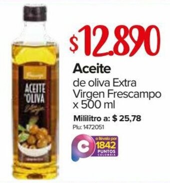 Super Inter Aceite de Oliva Extra Virgen Frescampo 500ml oferta