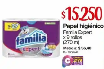 Super Inter Papel Higiénico Familia Expert 9 rollos oferta