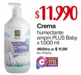 Crema Humectante Ampm Plus Baby 1.000ml