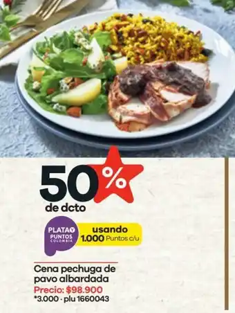 Éxito Cena Pechuga de Pavo Albardada oferta