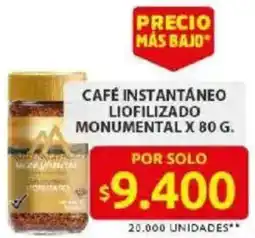 Ara Café instantáneo liofilizado monumental oferta