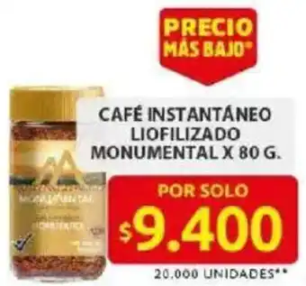 Ara Café instantáneo liofilizado monumental oferta