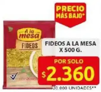 Ara A la mesa fideos oferta