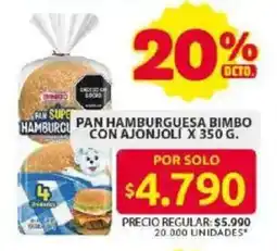 Ara Bimbo pan hamburguesa oferta