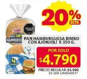 Ara Bimbo pan hamburguesa oferta