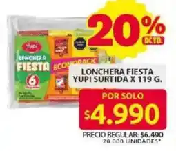 Ara Yupi lonchera fiesta oferta
