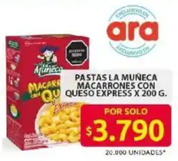 Ara Pastas la Muñeca macarrones con qu queso express oferta
