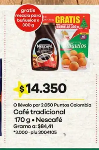 Éxito Cafe Tradicional 170g Nescafe oferta