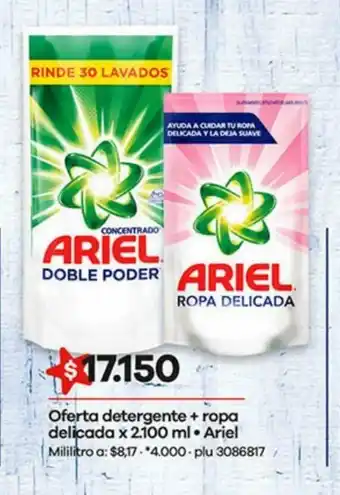 Éxito Oferta Detergente + Ropa Delicada x 2100 ml Ariel oferta