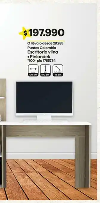 Éxito Escritorio Vilna Finlandek oferta