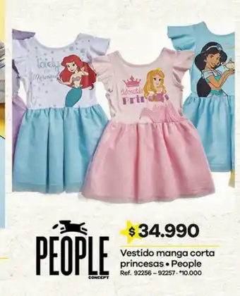 Éxito Vestidos Manga corta Princesas People oferta