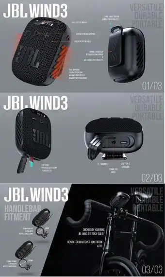 Falabella PARLANTE PORTATIL WIND 3 BLUETOOTH PARA CICLAS, AUTOS, MOTOS oferta