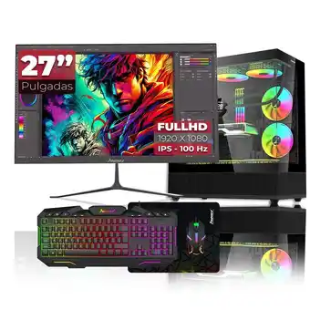 Falabella Computador Gamer Ryzen 7 5700G RAM 16GB SSD 512GB Monitor 27 Pulgadas 100Hz oferta