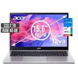 Falabella PORTATIL ASPIRE INTEL CORE I5-1235U SSD 2TB RAM 40GB LED 15,6 FULL HD oferta