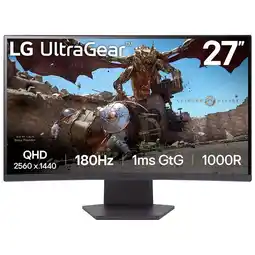 Falabella Monitor Curvo Gamer 27 UltraGear QHD VA 180Hz 1ms GTG 27GS60QC-B oferta